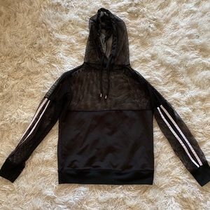 Black & White Striped Hoodie